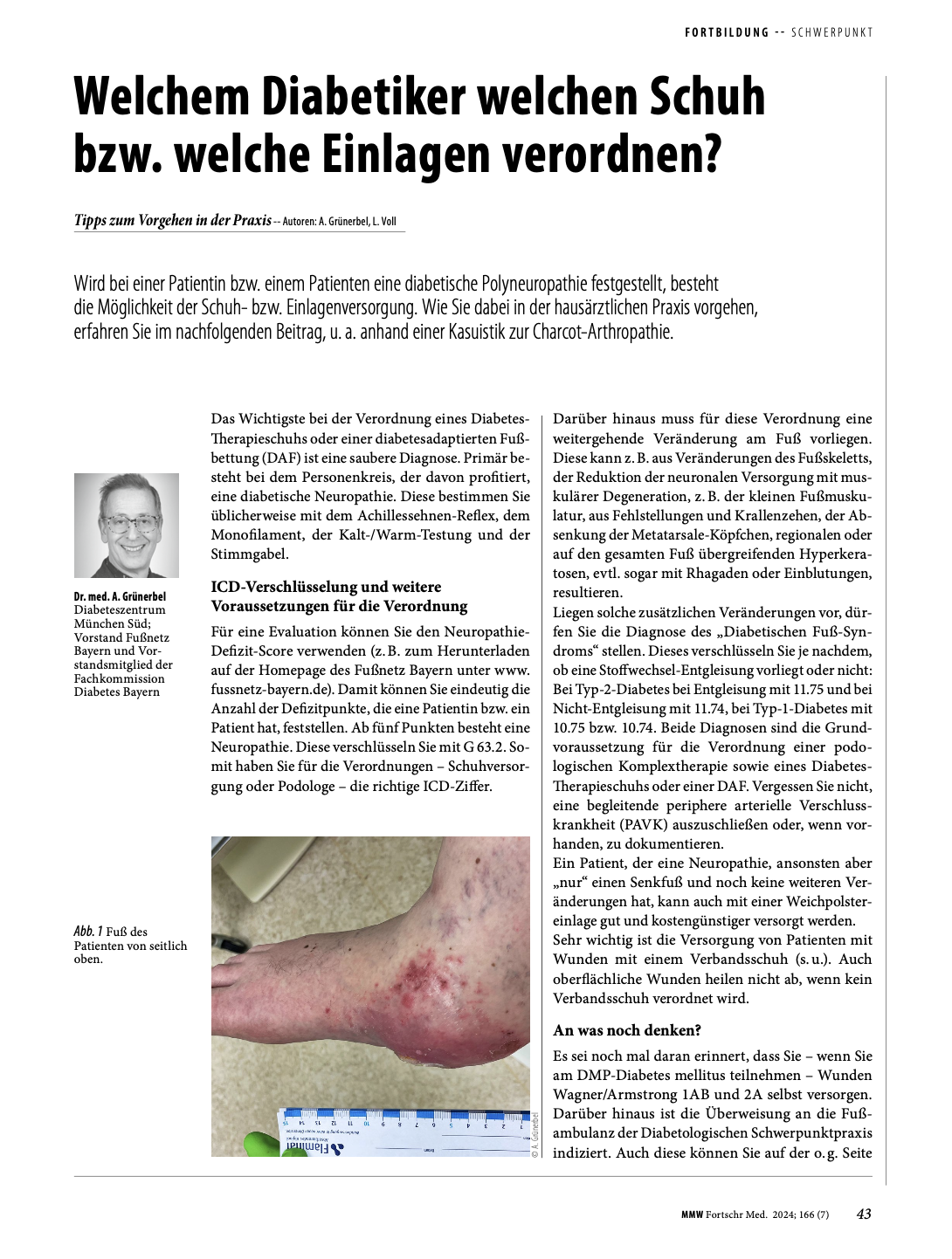 Flyer Artikel Diab. Fusseinlagen